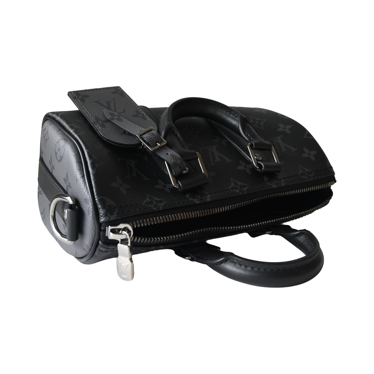 Louis Vuitton Monogram Keepall Bandouliere 25 Dark Grey Black