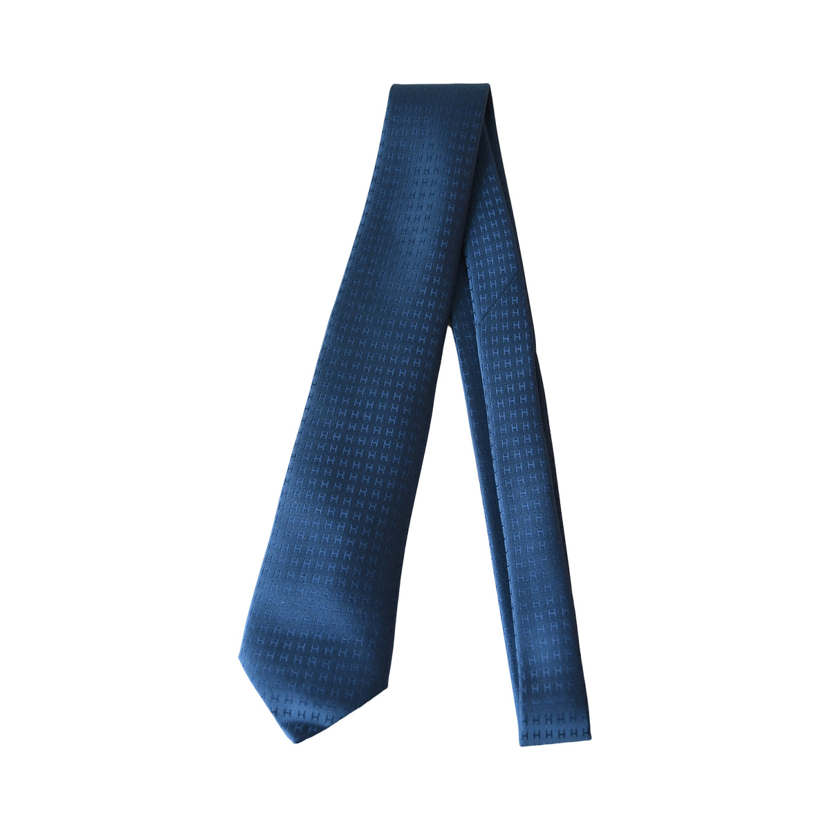 Hermes Cravate 7cm Faconnee H Tie Ocean -Noblemars