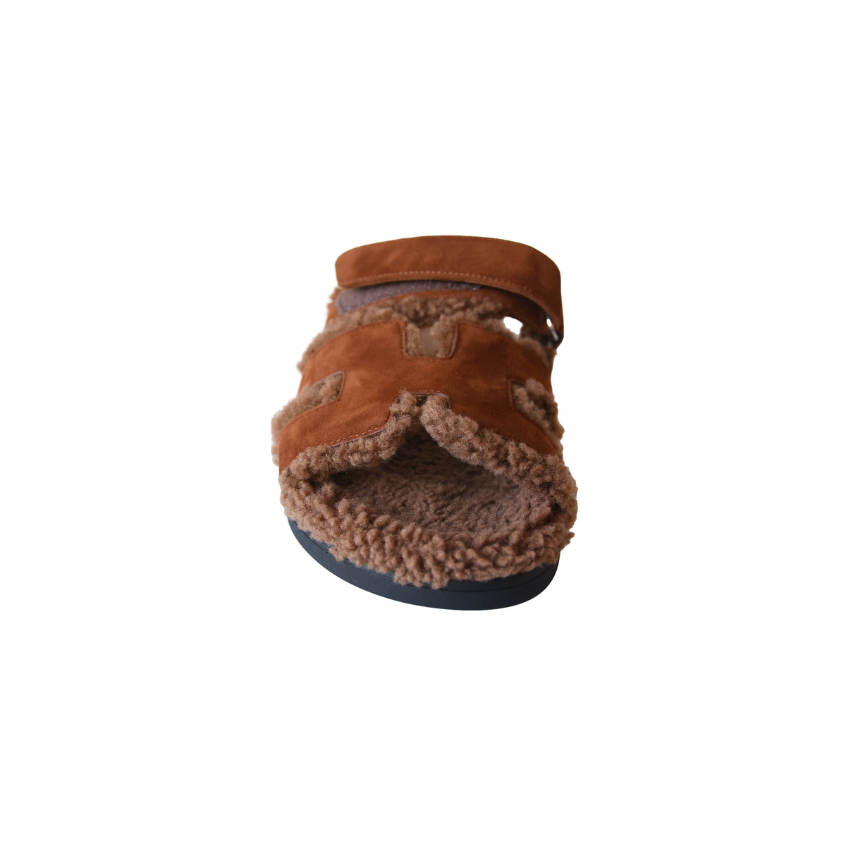 Hermes Chypre Sandal Shearling Teddy Brown-NOBLEMARS