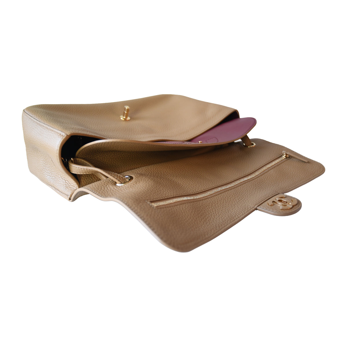 Chanel 26B Maxi Flap Bag Beige-NOBLEMARS
