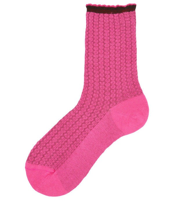 Alto Milano Pink Gilma Short Socks-NOBLEMARS