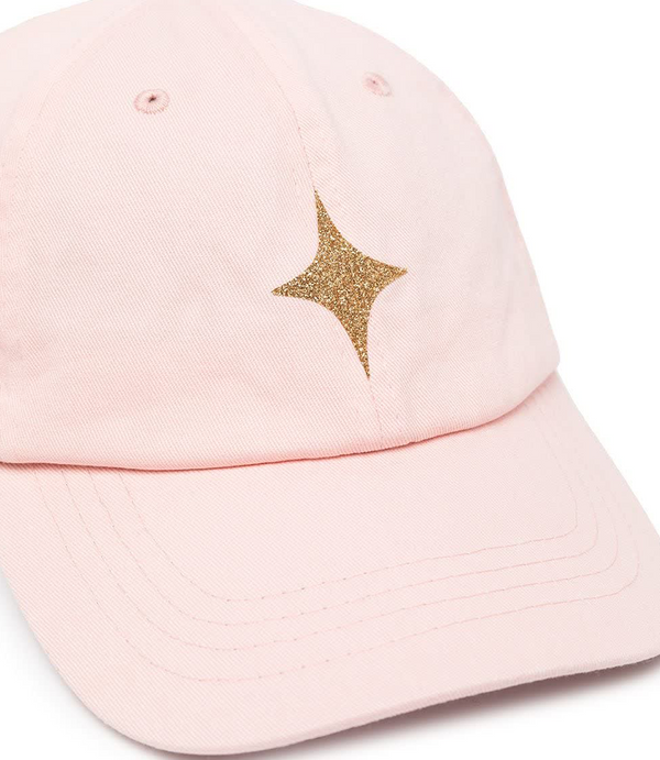Madison Maison™ Pastel Pink Baseball Cap With Glitter Star-NOBLEMARS