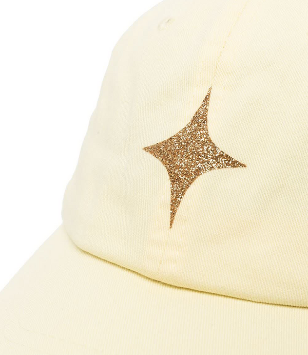 Madison Maison™ Pastel Yellow Baseball Cap With Glitter Star-NOBLEMARS