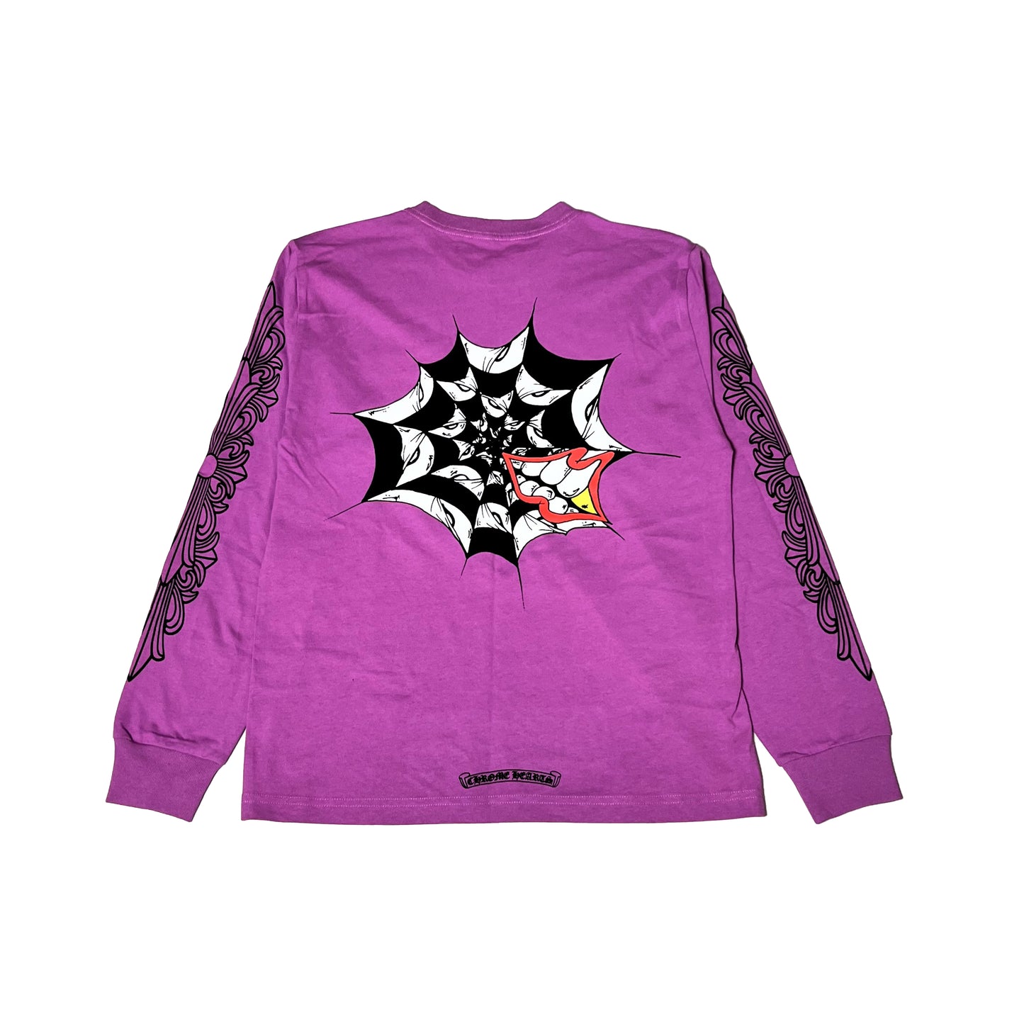 Chrome Hearts Matty Boy Spider Web L/S T-Shirt Purple - NOBLEMARS