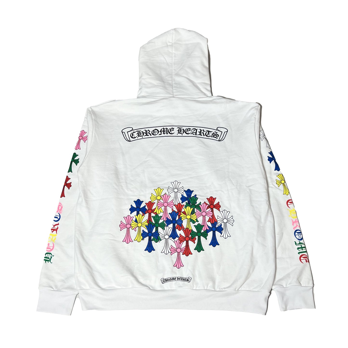 Chrome Hearts Cemetery Cross Hoodie Multi Color - NOBLEMARS
