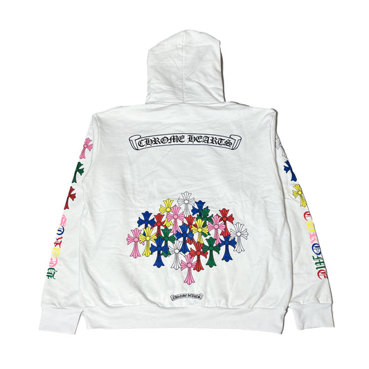 Chrome Hearts Cemetery Cross Hoodie Multi Color - NOBLEMARS