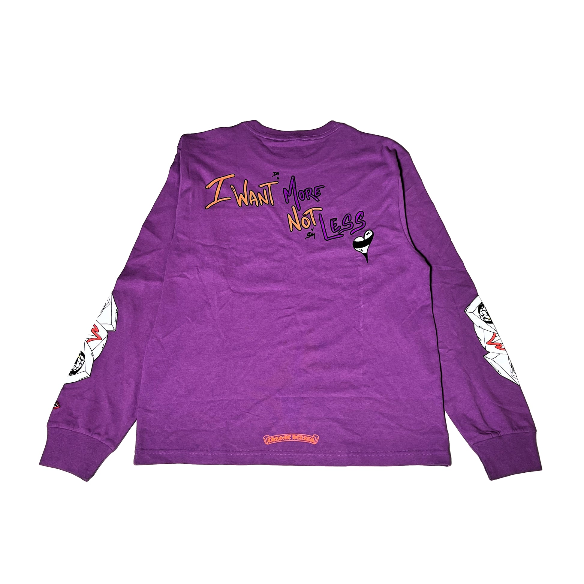 Chrome Hearts Matty Boy I Want More Not Less L/S T-Shirt Purple - NOBLEMARS