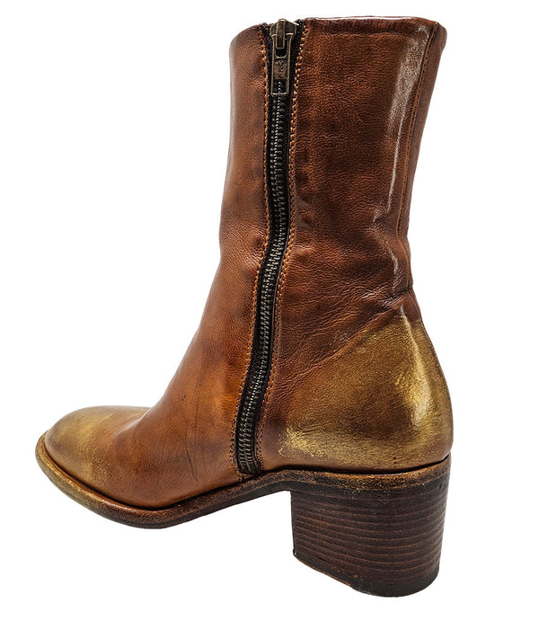 Madison Maison Cognac Hand Rubbed Ankle Boot-NOBLEMARS