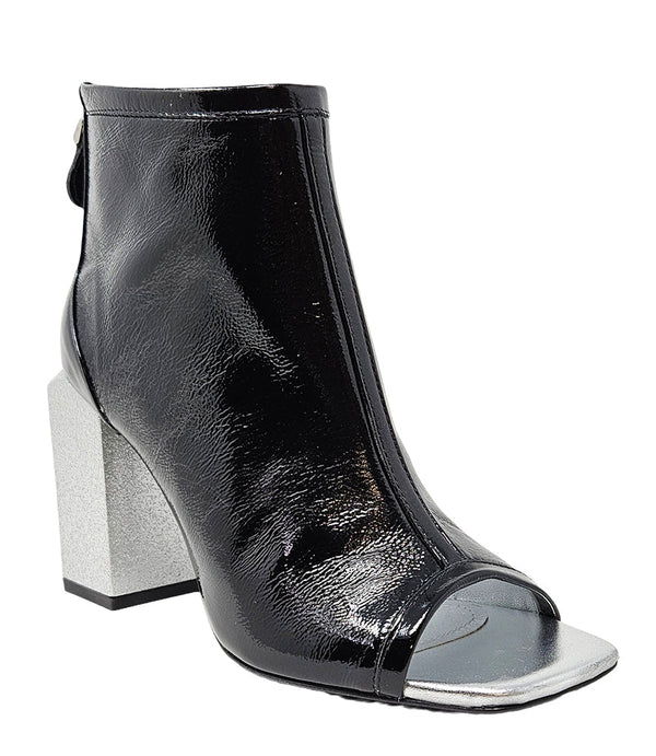 Madison Maison™ Fatima Black Silver Hi Heel Sandal-NOBLEMARS