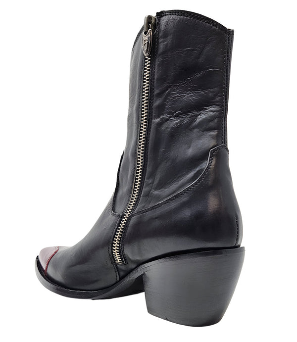 Madison Maison™ Black/Red Heart Toe Ankle Boot-NOBLEMARS