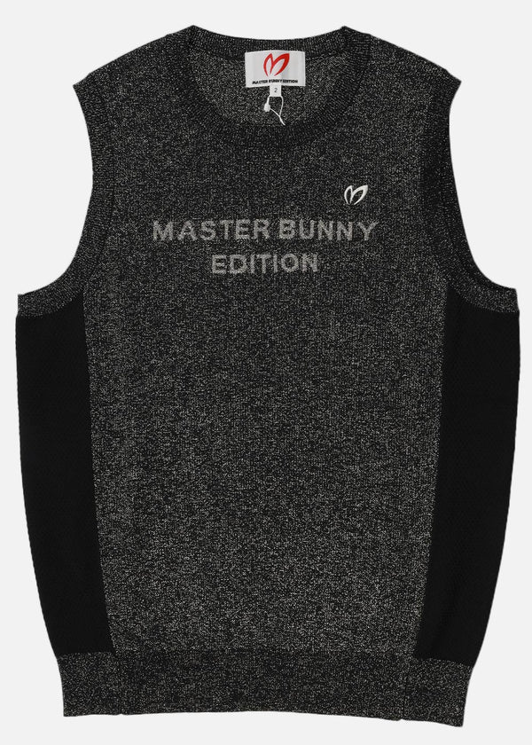 MASTER BUNNY EDITION Black Jacquard Crewneck Knit Vest - NOBLEMARS