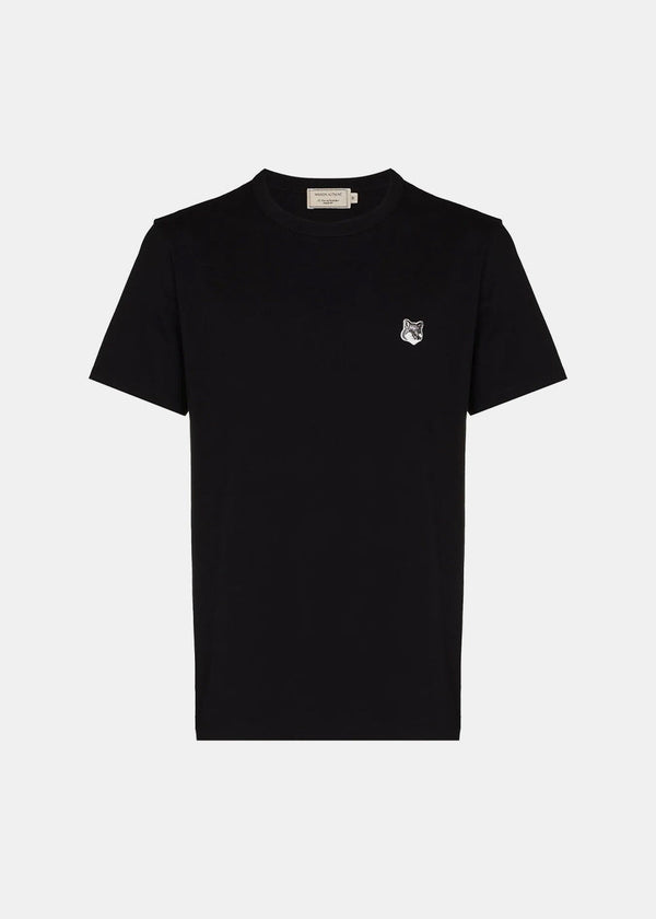 Maison Kitsun¨¦ Black Grey Fox Head Patch T-Shirt - NOBLEMARS