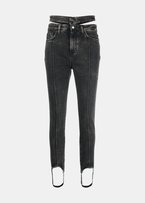 Andre¨¡damo Black Cut-Out Skinny Jeans - NOBLEMARS