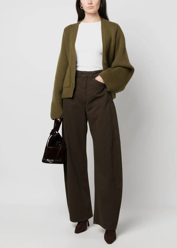 Lemaire Brown High Waisted Curved Pants