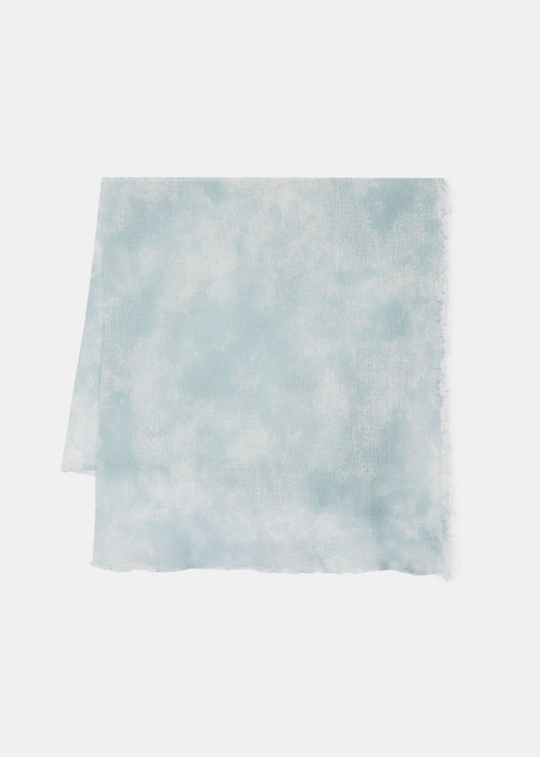Avant Toi Blue Camouflage Light Cashmere Scarf - NOBLEMARS