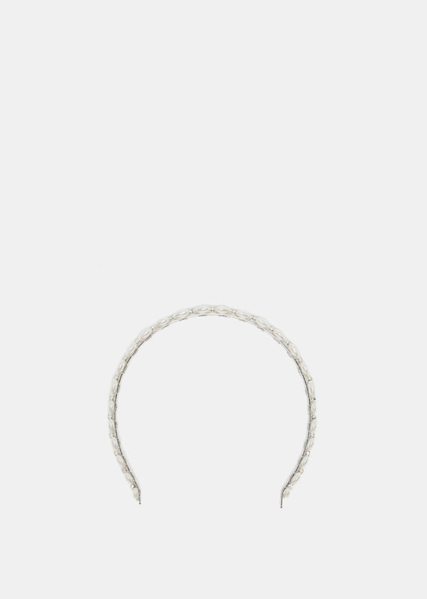 SIMONE ROCHA Pearl Heart Chain Hairband - NOBLEMARS