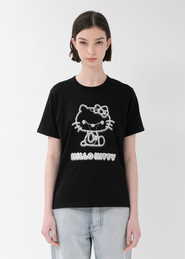 Beautiful People Black Hello Kitty Jersey T-Shirt - NOBLEMARS