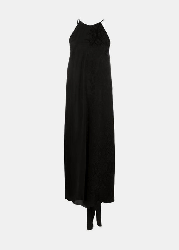 UMA WANG Black Adore Draped Midi Dress - NOBLEMARS