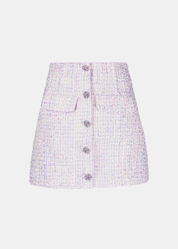Self-Portrait Lilac Boucle Mini Skirt - NOBLEMARS