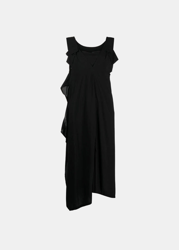 Y'S Black Tuck Dress - NOBLEMARS
