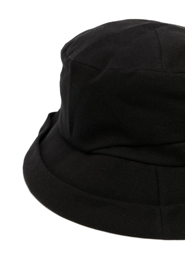 Y'S Black Turn-Up Bucket Hat - NOBLEMARS
