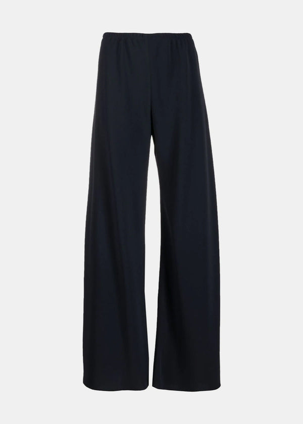 THE ROW Navy Gala Wide Leg Trousers - NOBLEMARS