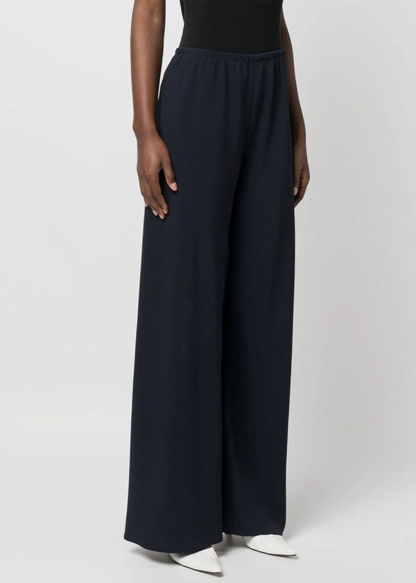 THE ROW Navy Gala Wide Leg Trousers - NOBLEMARS