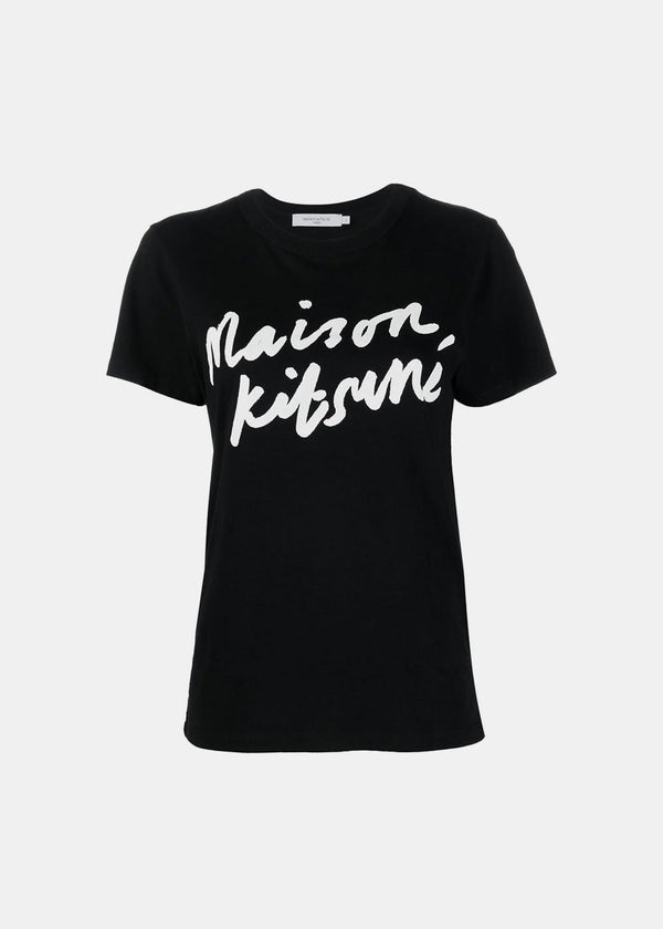 Maison Kitsun¨¦ Black Handwriting T-Shirt - NOBLEMARS