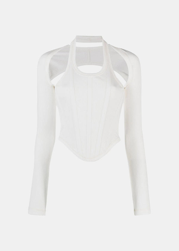 Dion Lee White Modular Corset Top - NOBLEMARS