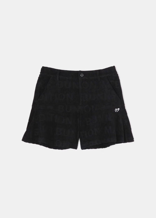 MASTER BUNNY EDITION Black Logo Pile Jacquard Shorts - NOBLEMARS