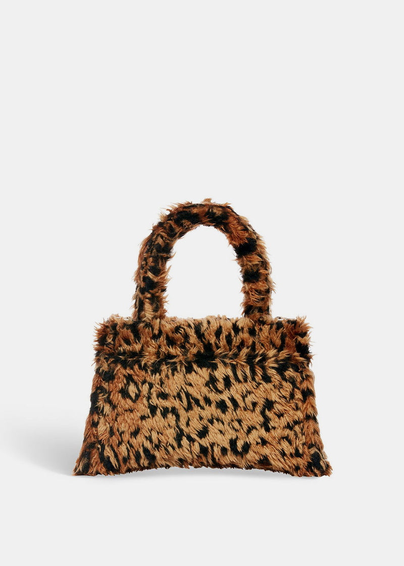Balenciaga Leopard Hourglass Small Handbag With Strap - NOBLEMARS