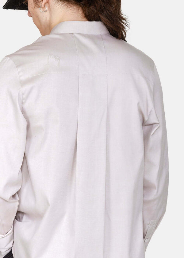 ADER error Beige Asymmetric Shirt - NOBLEMARS