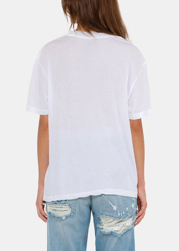 RtA White Kendry Logo Print T-Shirt - NOBLEMARS