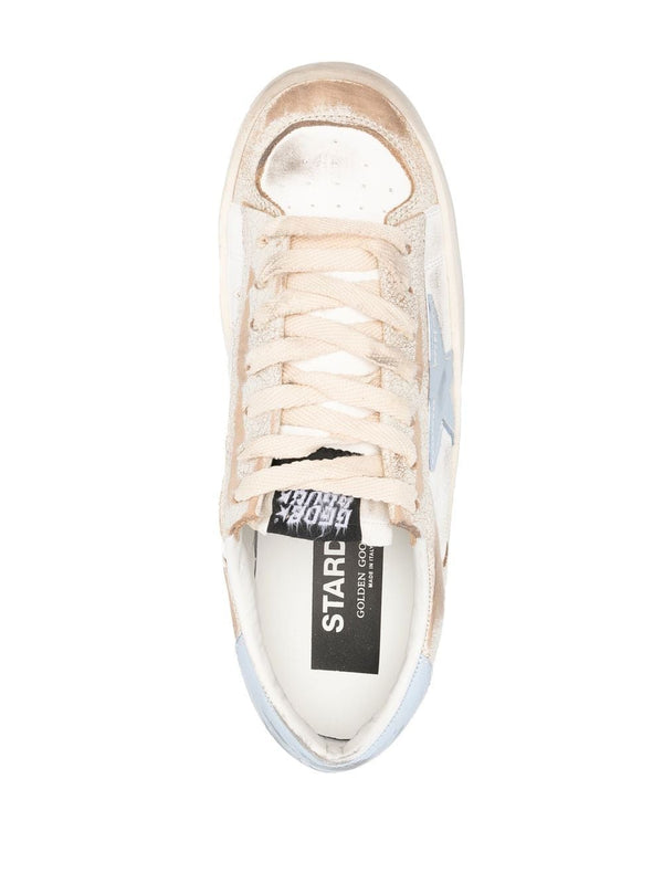 GOLDEN GOOSE WOMEN  STARDAN NAPPA AND SHINY LEATHER UPPER LEATHER STAR AND HEEL SNEAKER
