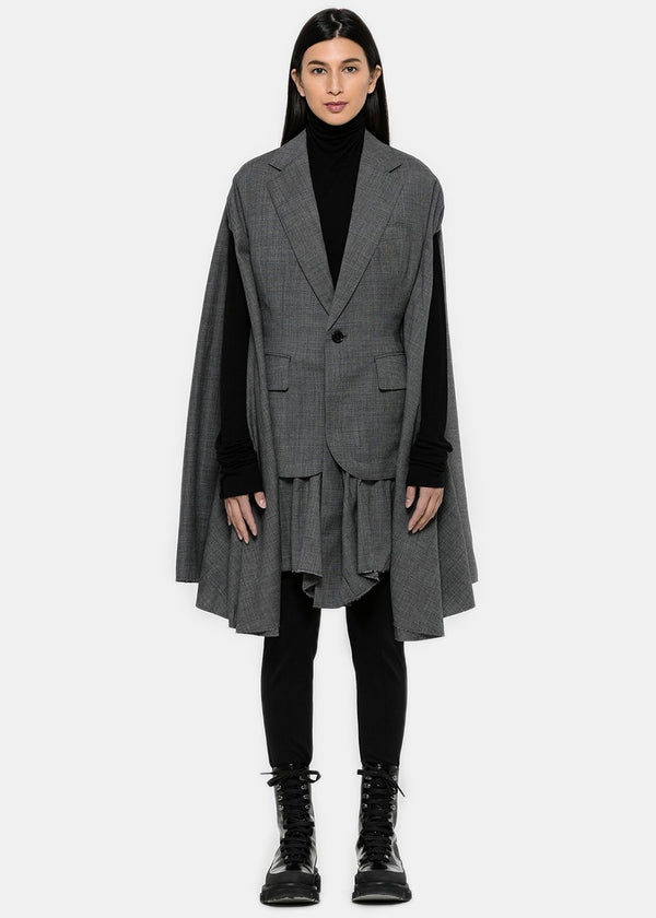 Junya Watanabe Grey Wool Blazer Dress - NOBLEMARS