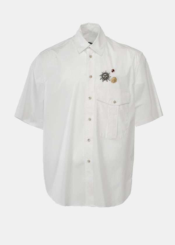 Song For The Mute White Military Shirt - NOBLEMARS