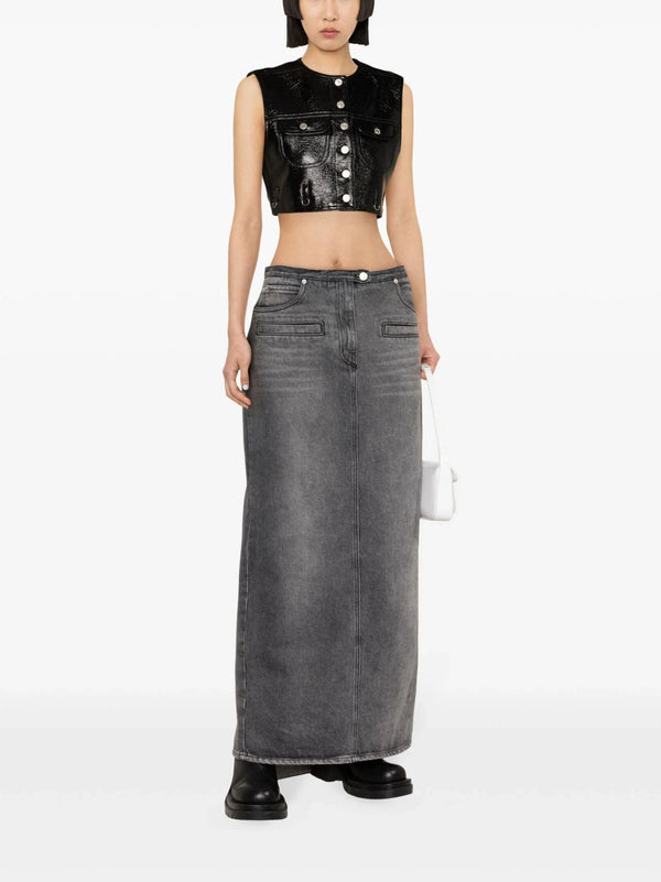 COURR??GES Women Multiflex Vinyl Cropped Vest - NOBLEMARS