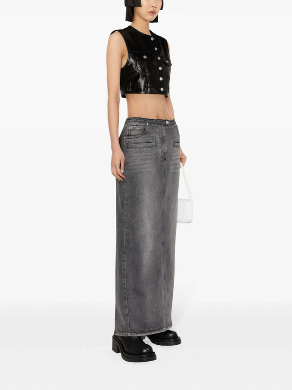 COURR??GES Women Multiflex Vinyl Cropped Vest - NOBLEMARS