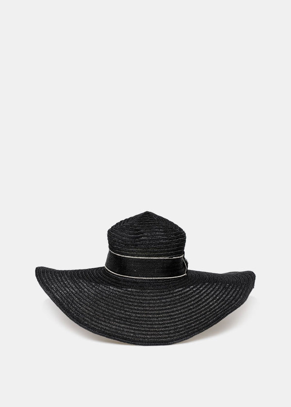 Filù Hats Black Mauritius Nero Wide-Brim Hat - NOBLEMARS