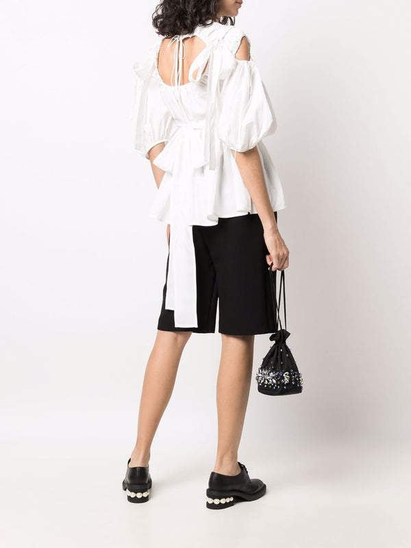CECILIE BAHNSEN WOMEN LAYERED TOP WITH SHOULDER OPENING