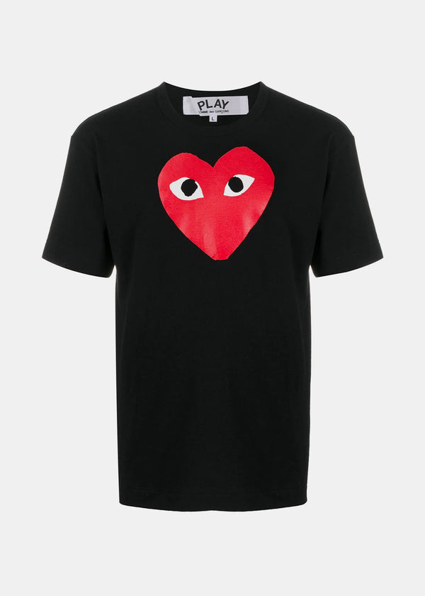 Comme des Garçons Play Black & Red Heart T-Shirt - NOBLEMARS