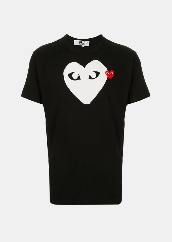 COMME DES GARCONS PLAY Black & White Hearts T-Shirt