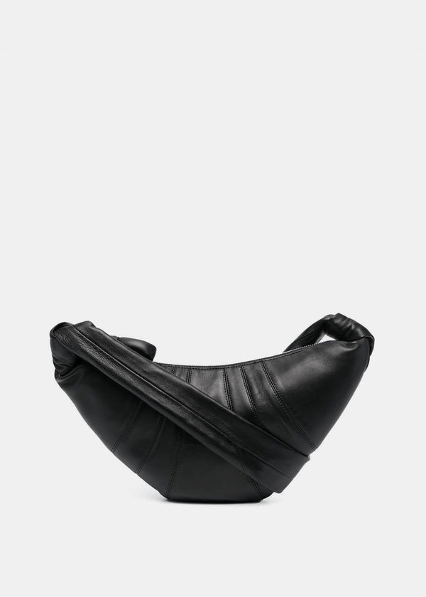 Lemaire Black Nappa Small Croissant Bag - NOBLEMARS