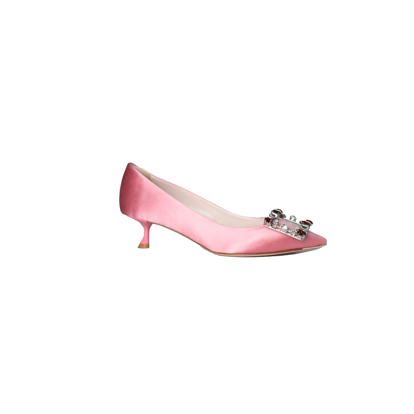 Roger Vivier Brochamour Heart Buckle Heels Light Pink 45mm - NOBLEMARS