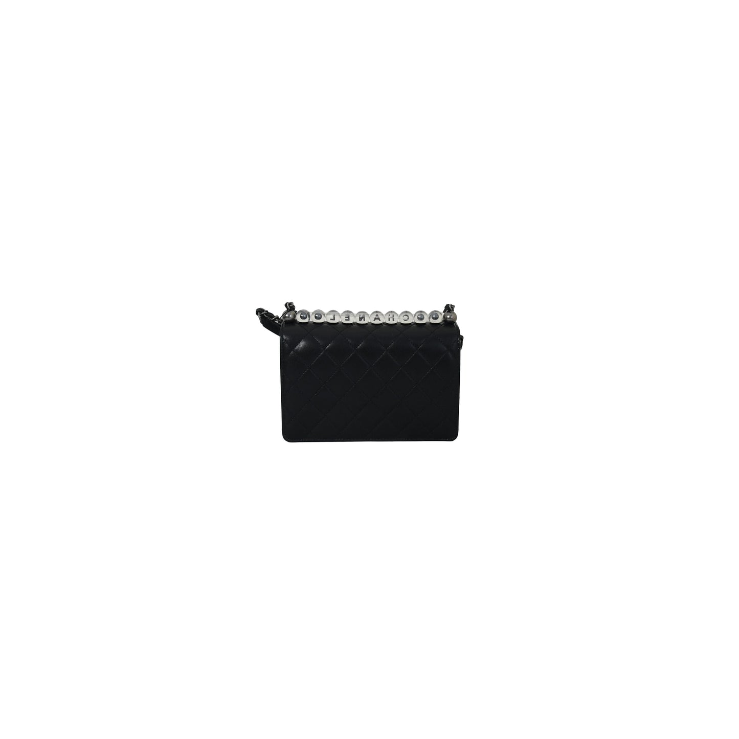 Chanel Goatskin Acrylic Beads & Ruthenium Finish Metal Black - NOBLEMARS