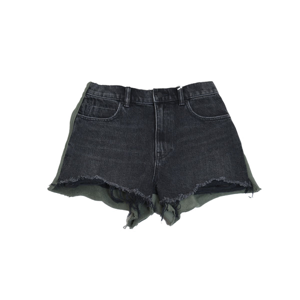 Alexander Wang Bite Clash Shorts Grey Aged With Moss - NOBLEMARS
