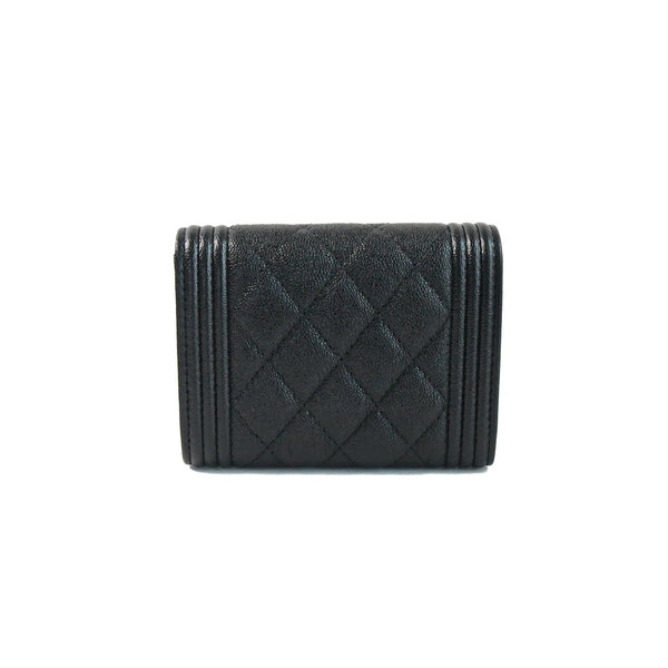 Chanel Boy Chanel Card Holder A84431 B09142 NK294 , Brown, One Size