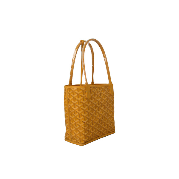 Goyard Saint Louis Junior Tote Bag with mini pouch yellow leather