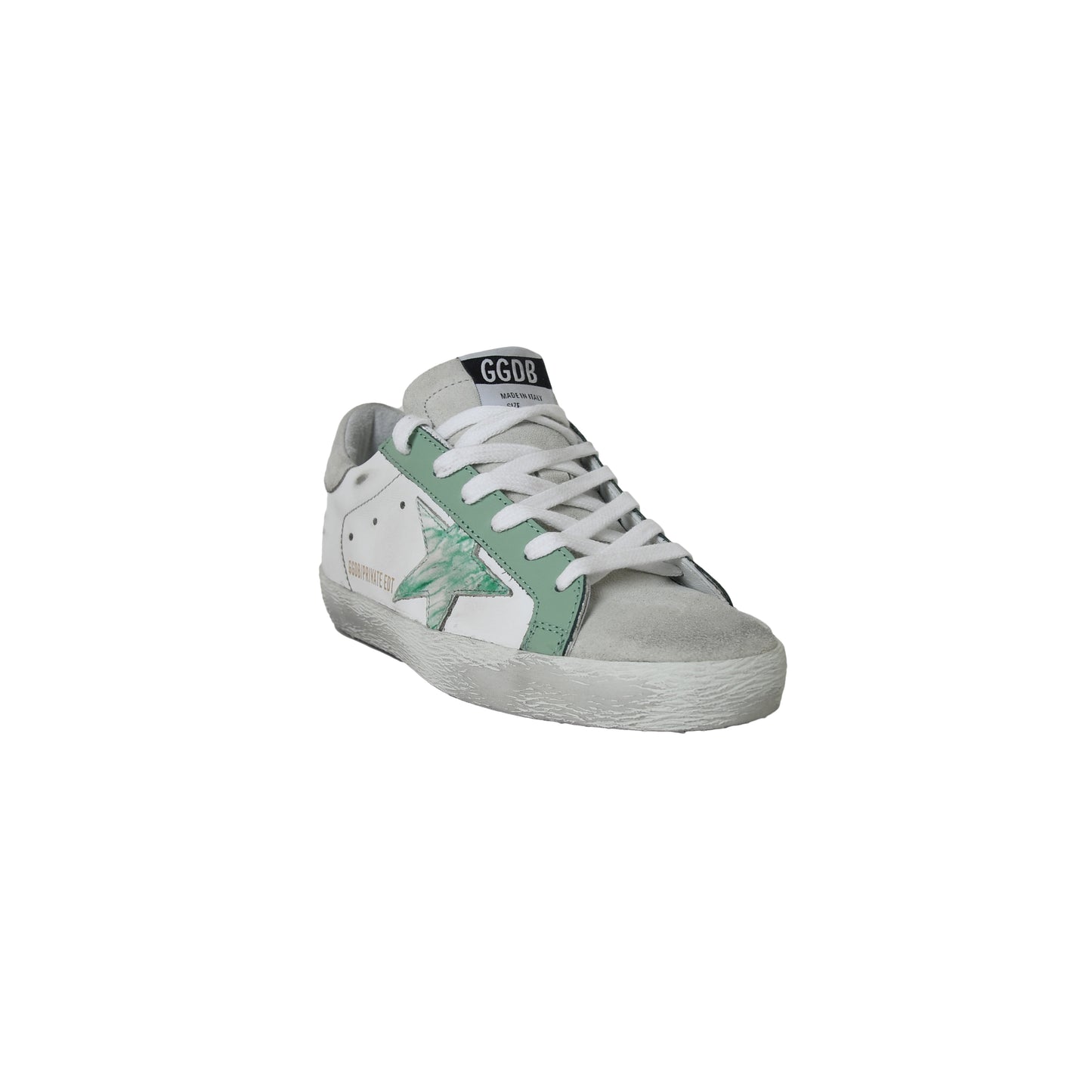 Golden Goose Super Star Classic With List White Sage Ice - NOBLEMARS