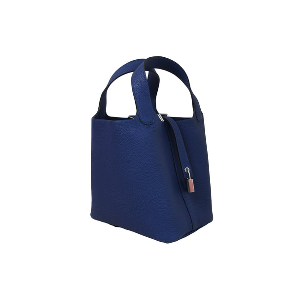 Hermes, Bags, Hermes Picotin Touch 8 In Blue Nightblue Sapphire Color